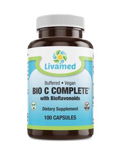 Livamed - Bio C Complete with Bioflavonoids Buffered Caps 100 Count High Quality