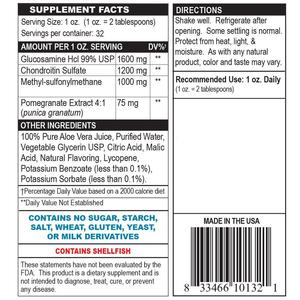 Glucosamine Condroitin MSM & Boron Advanced Joint 32 fl. oz. (32 Day Supply) Clearance Wide Range Of