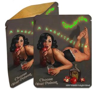 10 x Choose Your Poison Printed 3.5g Resealable Mylar Bags Cheap Sale Enjoy