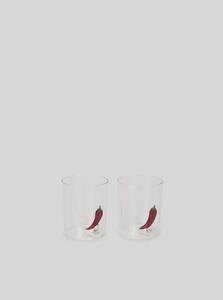 2 Chilli Gobelets - Clear/Red Clearance Low Pice