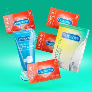 Pasante Zero Latex Condom and Lubricant Bundle Free Shipping For Nice