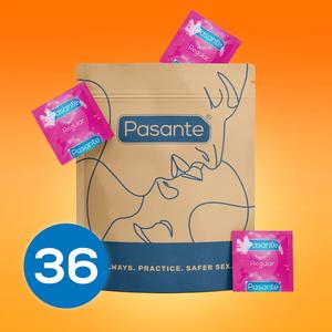 Pasante Regular Condoms 36 Pack Cheap Get To Buy