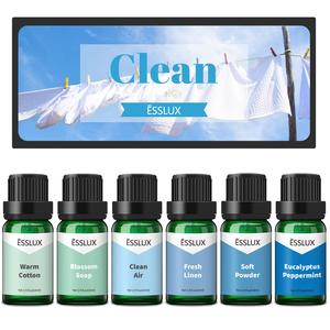Fragrance Oil, ESSLUX Clean Set of Scented Oils, Essential Oils for Diffuser for Home, Premium Soap & Candle Making Scents, Aromatherapy Oils Gift Set - Clean Air, Fresh Linen, Warm Cotton and More Sale Fast Delivery