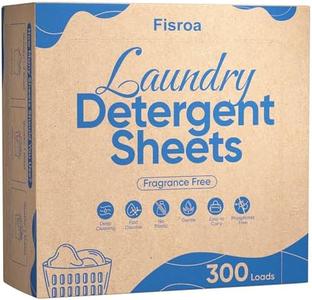 Fragrance Free Laundry Detergent Sheets Travel Eco-friendly 300 Loads Fisroa Clothes Washing Detergent Sheets Plastic-Free Washer Strips, Unscented Liquidless Laundry Strips Tablet High Quality Buy Online