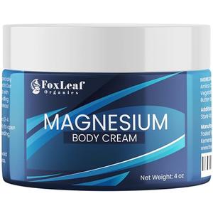 FOXLEAF Magnesium Cream - Support for Sleep, Leg Cramps, Joint Support, & Muscle Soreness - Maximum Strength Magnesium Lotion with Arnica, Shea Butter, Lavender Essential Oil - Made In USA - 4oz Outlet 2025