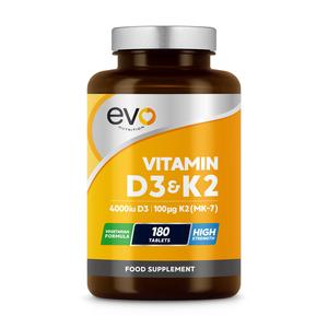 Vitamin D3 & K2 (MK-7) 180 Tablets Outlet Cheap Authentic