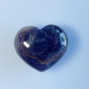Amethyst crystal stone heart 4cm With Mastercard For Sale
