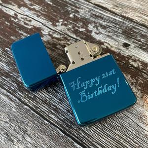 Personalised Engraved Polished Blue Lighter Clearance Nicekicks