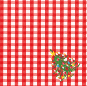 Christmas Tree Gingham Caspari Luncheon Napkin Cost For Sale