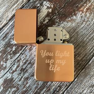Personalised Engraved Matte Rose Gold Lighter Fast Delivery Online