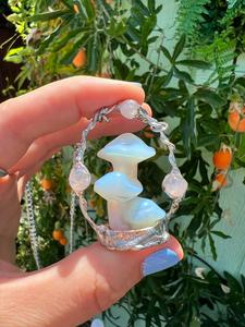 Opalite Mushrooms with moonstones Clearance With Credit Card