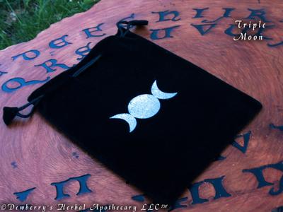 TRIPLE MOON Black Velveteen Drawstring Bag, 6" x 7" Discount Great Deals