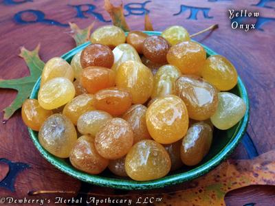 YELLOW ONYX Crystal Gemstone Tumbled - Ground Yourself, Solar Plexus, Chakra Work Clearance Official