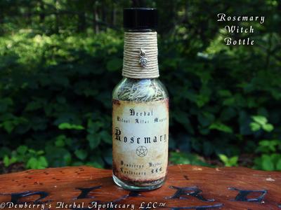 ROSEMARY (Rosmarinus Officinalis) Mini Witch Bottle For Witchcraft, Spellwork, Rituals, Magick, 1oz Outlet Manchester