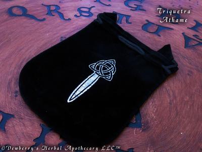 TRIQUETRA ATHAME Velveteen Drawstring Bag 5" x 5 1/2" Cheap Pice Top Quality