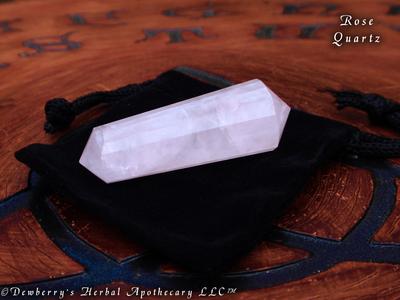 ROSE QUARTZ Point Double Terminated - Focused Spiritual Love Free Shipping Outlet