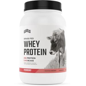 Levels Grass Fed 100% Whey Protein, No Hormones, Strawberry, 2LB Cheap Best Place
