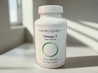 Omega 3 from Flaxseed 90 Softgels (100% Virgin Flax Oil) Capsules by Nature's Source Looking For