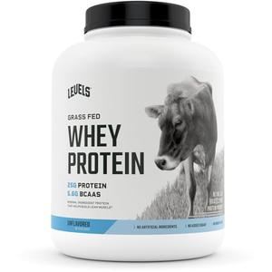 Levels Grass Fed 100% Whey Protein, No Hormones, Unflavored, 5LB Discount Store