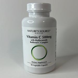 VITAMIN C 500mg w/ Bioflavonoids Buffered C Complex(90 Vegetarian Capsules) by: Nature's Source Buy Sale Online