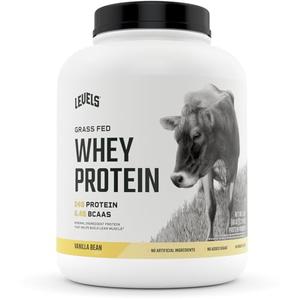 Levels Grass Fed 100% Whey Protein, No Hormones, Vanilla Bean, 5LB Real For Sale