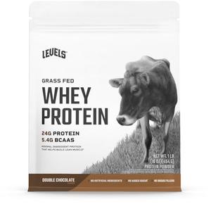Levels Grass Fed 100% Whey Protein, No Hormones, Double Chocolate, 1LB Free Shipping Reliable