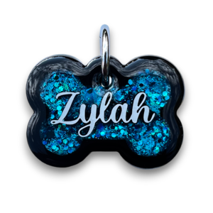 Black Tag with Mermaid Blue Fill Sale Real