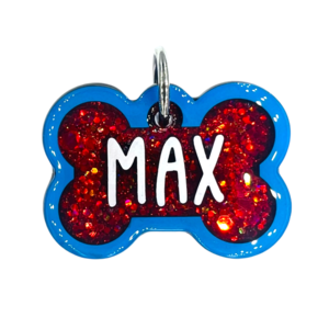 Blue Tag with Candy Red Fill Free Shipping Inexpensive