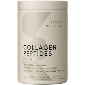 Sports Research Collagen Peptides for Women & Men - Hydrolyzed Type 1 & 3 Collagen Powder Protein Supplement for Healthy Skin, Nails, Bones & Joints - Easy Mixing Vital Nutrients & Proteins Outlet Locations