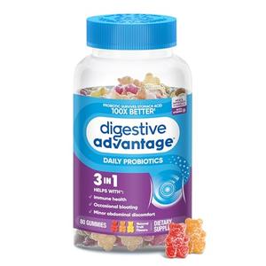 Digestive Advantage Probiotics For Digestive Health, Probiotic Gummies & Vit D, Daily Probiotics For Women &Men Occasional Bloating, Minor Abdominal Discomfort & Gut Health, 80ct Natural Fruit Flavors Cheap Good Selling