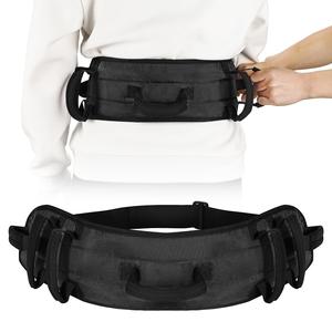 Rhino Valley Gait Belt Transfer Belt for Senior with 7 Handles, Lift Belt with Quick Release Buckle, 59" Anti-Slip Transfer Boards Belt for Elderly, Medical Nursing Safety Patient Assist, Black Black Outlet Manchester Great Sale