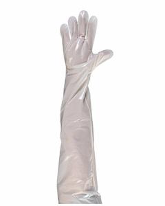 (1000/Case) 34" Shoulder Length Plastic Poly Disposable Gloves with Elastic Top Pick A Best