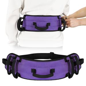 Rhino Valley Gait Belt Transfer Belt for Senior with 7 Handles, Lift Belt with Quick Release Buckle, 59" Anti-Slip Transfer Belt for Elderly, Medical Nursing Safety Patient Assist, Purple Black Cheap Pice For Sale