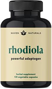 Rhodiola Rosea 600 mg - 120 Vegan Capsules - Ultra Potent Rhodiola Supplement for Natural Stress Support and Mood Boost - Rhodiola Rosea Extract (3% Salidroside & 1% Rosavins) - Powerful Adaptogen Buy Cheap Cheapest Pice