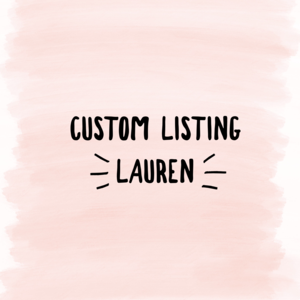 Custom Listing for Lauren With Paypal Free Shipping