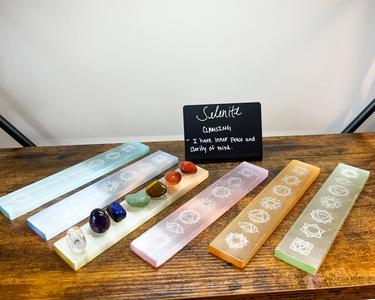 Chakra Selenite Color Coated Charging Plate Top Quality Sale Online