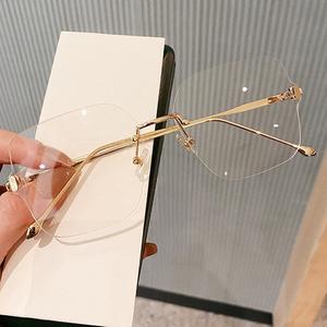 Salutami Rimless Square Anti-blue Light Glasses Clearance Wiki
