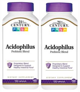 21st Century Acidophilus Probiotic Blend Capsules, 150-Count (Pack of 2) Sale For Cheap