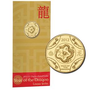 $1 2012 Year of the Dragon Al-Bronze UNC Perfect Cheap Online