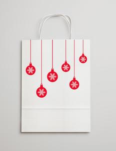 Christmas Bag - White Kraft Buy Cheap Genuine