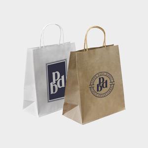 Kraft paper bags with twisted handle - White Amazing Pice