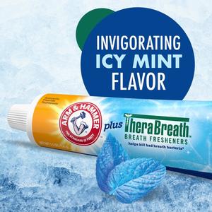 ARM & HAMMER Toothpaste Plus TheraBreath Breath Fresheners, Invigorating Icy Mint Flavor, Whitening Anticavity Fluoride Toothpaste for Bad Breath, 11 Oz Cheap Footlocker