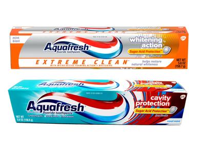 Aquafresh Fluoride Toothpaste Kit, Cavity Protection 5.6 oz, Cool Mint Whitening Action, 5.6 oz Mint Blast, (Kit 1 of Each) Outlet Cheap Pice