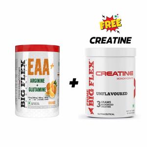 Bigflex EAA BCAA with Glutamine | Arginine | Lions Mane Ext | Panax Ginseng | For Maximum Recovery & Pump Free Creatine 250g (83 Servings) Cheap Sale Reliable