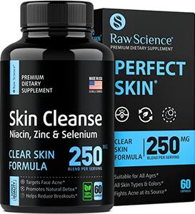 Anti Acne Supplements Cystic Acne Treatment for Teens Hormonal Acne Pills with Acne Vitamins for Men & Women clear skin supplement: Vitamin A, Zinc, Niacin Oily Skin & Breakout Control - 60 Caps For Nice Cheap Price