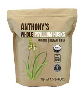 Anthony's Organic Whole Psyllium Husks, 1.5 lb, Dietary Fiber, Gluten Free, Non GMO, Keto Friendly Visit Sale Online