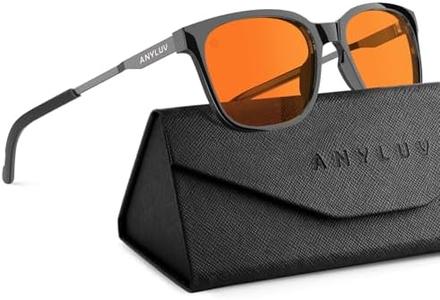 ANYLUV Blue Light Glasses for Men, Computer Gaming Glasses men, Stylish Anti Eyestrain Blue Light Blocking Glasses Men Clearance Deals
