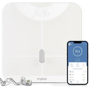 anyloop Smart Scale for Body Weight and Fat Percentage, Accurate Weight Scale Bathroom Scale Large LED Display Body Fat Scale, Digital Scale Weighing Scales Bluetooth 400lb (White) Cheap Sale Shop For