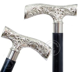 Antique Brass Walking Stick Deluxe Walking Cane Beautiful Brass Silver Handle Walking Stick for Men and Women Gift Outlet Locations