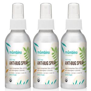 Anti-Bug Spray DEET-Free Organic, All-Natural Bug Spray Travel Size Made with Nourishing Essential Oils Bug Repellent for Babies, Kids, Adults, Camping, & More by Mambino Organics, 3-Pack, 2.7 Oz. Buy Cheap Visit
